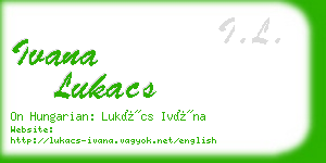ivana lukacs business card